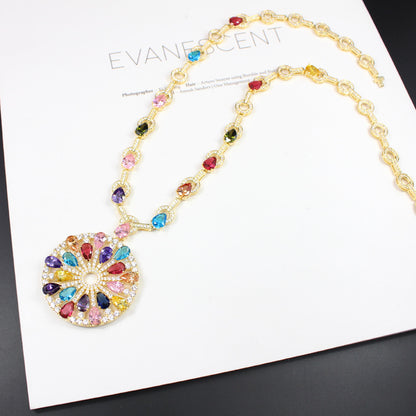 Rainbow Teardrops Necklace